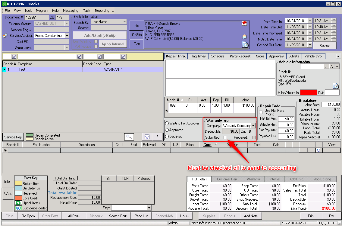 Warranty Clerk Screen Motility Software Solutions