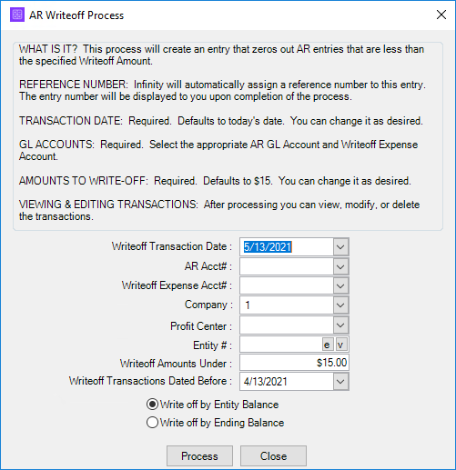 AR Writeoffs Motility Software Solutions